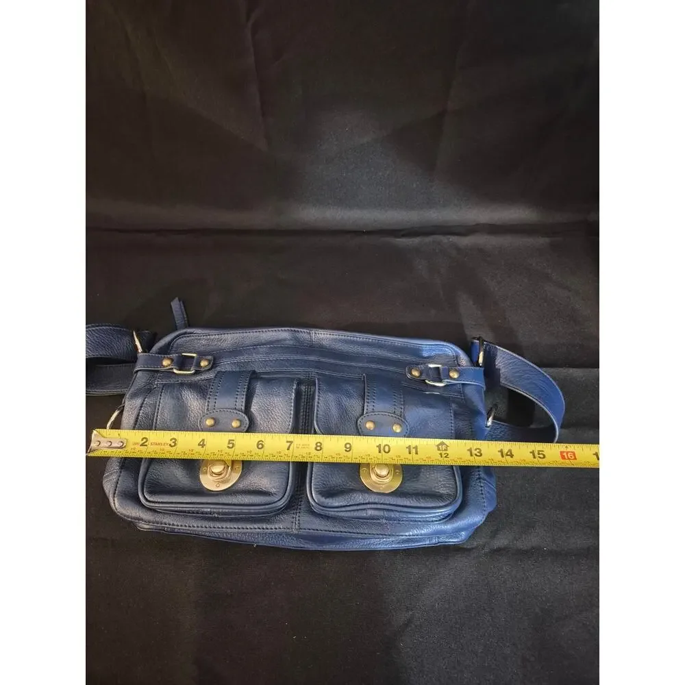 Hayden Harnett Leather Purse Blue Shoulder Bag, Handbag , Made In Brooklyn NY